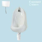 1 Urinal Set - OLYMPUS STANDARD : Exposed Trap, Flushpipes & China Cistern
