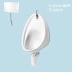 1 Urinal Set - Armitage Shanks Sanura 400 : Concealed Flushpipes and Cistern