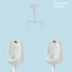 2 Urinals Set - OLYMPUS STANDARD : Exposed Trap, Flushpipes and China cistern