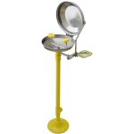 Safety Eye / Face Wash, Stainless Steel Bowl and Lid, Pedestal, Hand Control