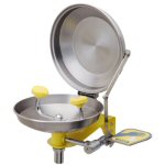 Safety Eye / Face Wash, Stainless Steel Bowl and Lid, Wall Mounted