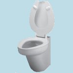 Colour Glaze Stainless Steel Toilet Pan with Contoured Seat - Back to Wall