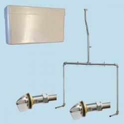 Concealed Urinal Cistern With Pipework Kit For 2 Urinals Concealed Urinal Cistern With Pipework Kit For 2 Urinals