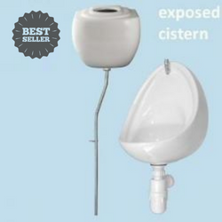 1 Urinal Set - Coronus 500: Exposed Trap, Flushpipes & China Cistern 1 Urinal Set - Coronus 500: Exposed Trap, Flushpipes & China Cistern