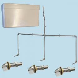 Concealed Urinal Cistern With Pipework Kit For 3 Urinals Concealed Urinal Cistern With Pipework Kit For 3 Urinals