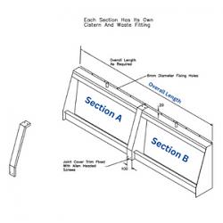 Request a Quote for a Two Section Wall Hung Stainless Steel Urinal Request a Quote for a Two Section Wall Hung Stainless Steel Urinal