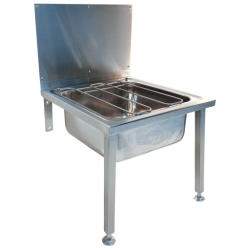 Stainless Steel Cleaners Sink with Grate, Brackets & Legs Stainless Steel Cleaners Sink with Grate, Brackets & Legs