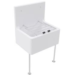 High Back Cleaners Sink with Grate, Brackets & Legs High Back Cleaners Sink with Grate, Brackets & Legs