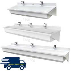 GRP Wash Trough - Wall Mounted - 3 Lengths Available GRP Wash Trough - Wall Mounted - 3 Lengths Available