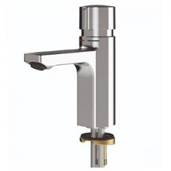 Self-Closing Pillar Mixer With Adjustable Flow Time