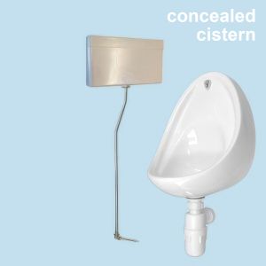 1 Urinal Set - Coronus 500: Concealed Flushpipes & Cistern