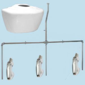 Exposed China Urinal Cistern With Pipework Kit For 3 Urinals