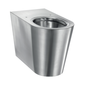 Stainless Steel Back To Wall Toilet - Plain Top