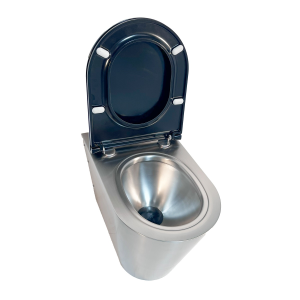 Stainless Steel Back To Wall Toilet - With Seat & Cover