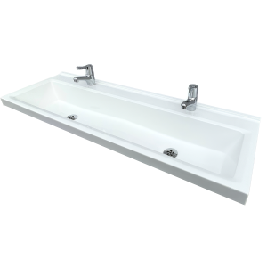 1200mm Solid Surface Wash Trough for Cabinet Mounting