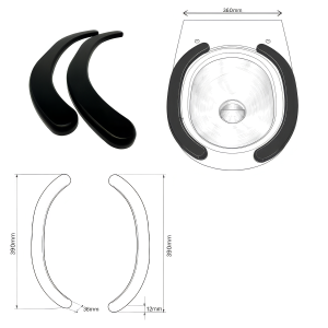 Replacement Bonded Seat Pads (Without Rivet Holes) for GW-WCSBTW & S21 Toilets