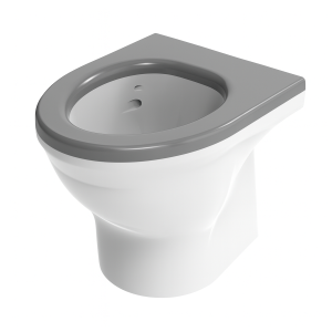 Durable Solid Surface WC Pan with Integrated Seat