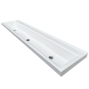 1800mm Solid Surface Wash Trough for Cabinet Mounting